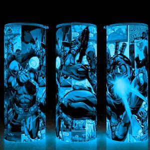 Glow in the Dark Deadpool Comic Book Super Hero Cup Mug Tumbler 20oz